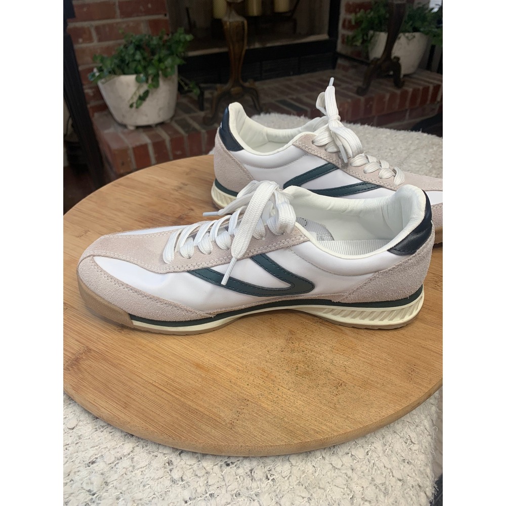 Tretorn Rawlins Vintage womens Sneakers White Tan Green‎ Retro Low Top Trainers - Picture 5 of 14